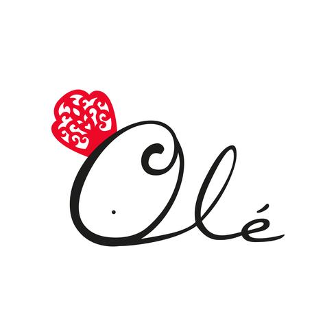 Logotipo del flamenco Ole. Tipico español vector