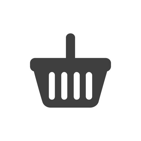 Vector icono de la cesta de compras