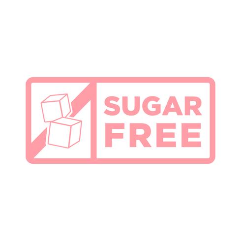 Sugar free icon.  vector