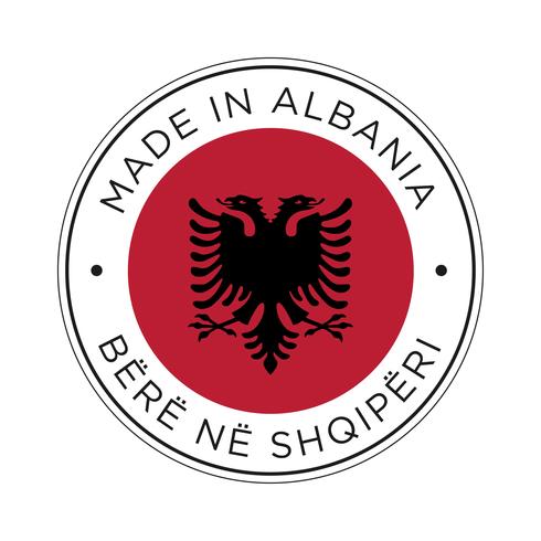 Made in Albania flag icon. vector