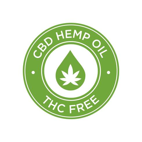 CBD Hemp Oil icon. THC Free. vector