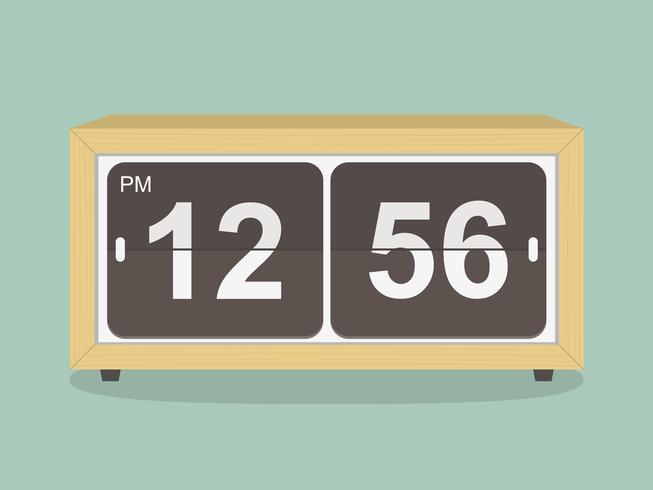 Ilustración de vector de Flipclock