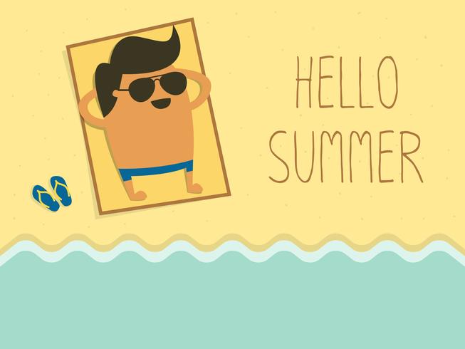 Hola verano ilustración vectorial vector