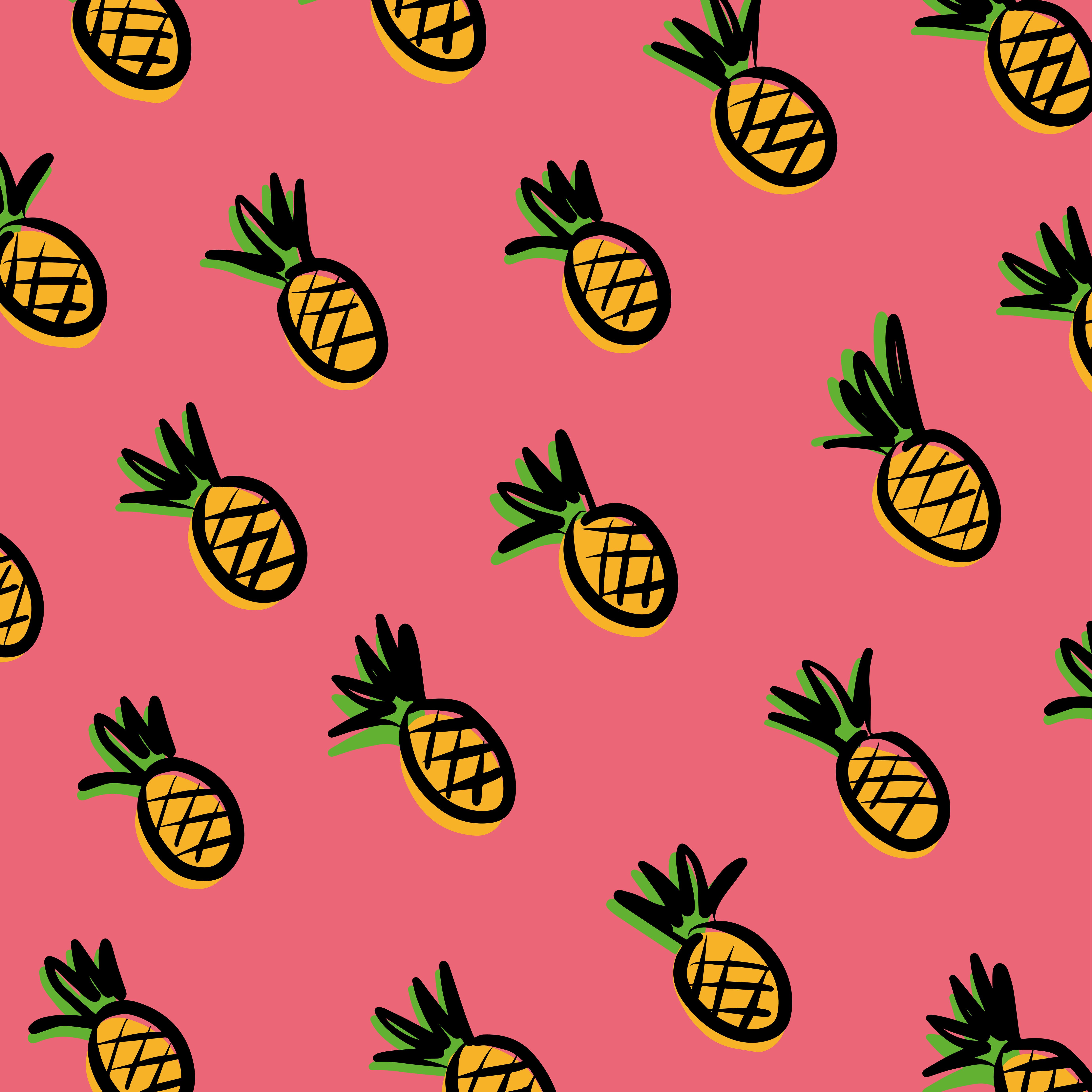 Pineapples on pink background. 629088 Vector Art at Vecteezy Pineapples on pink background. 629088 Vector Art at Vecteezy