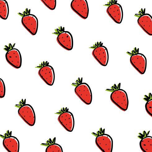 Fresas en el fondo blanco. vector