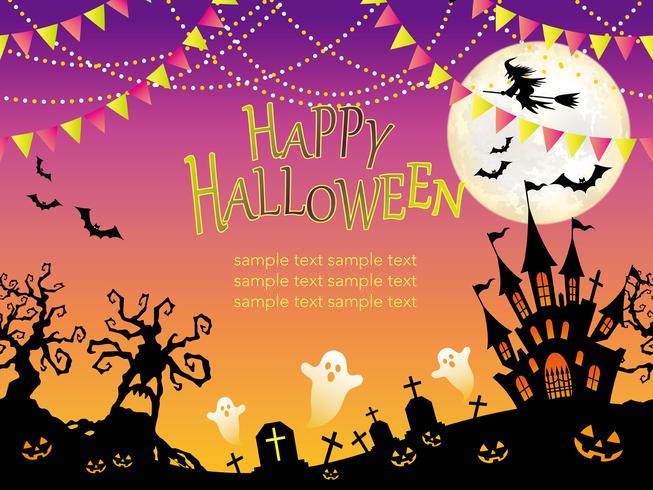 Seamless Happy Halloween background. vector