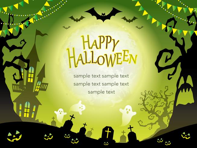 Seamless Happy Halloween background with text space vector