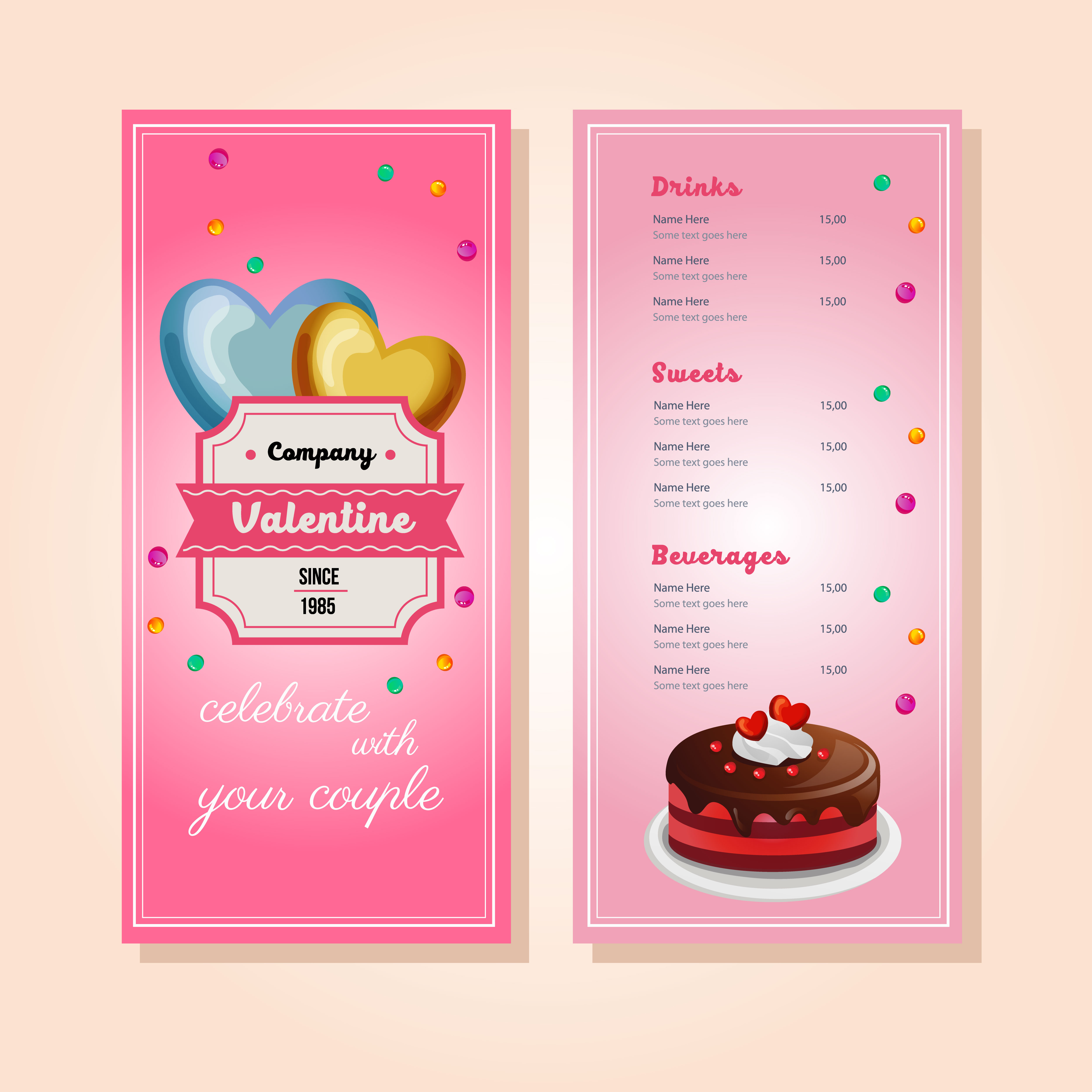 Cake Menu Template