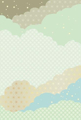 Japanese abstract pattern, vector background illustration.