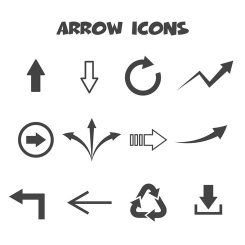 arrow icons symbol vector