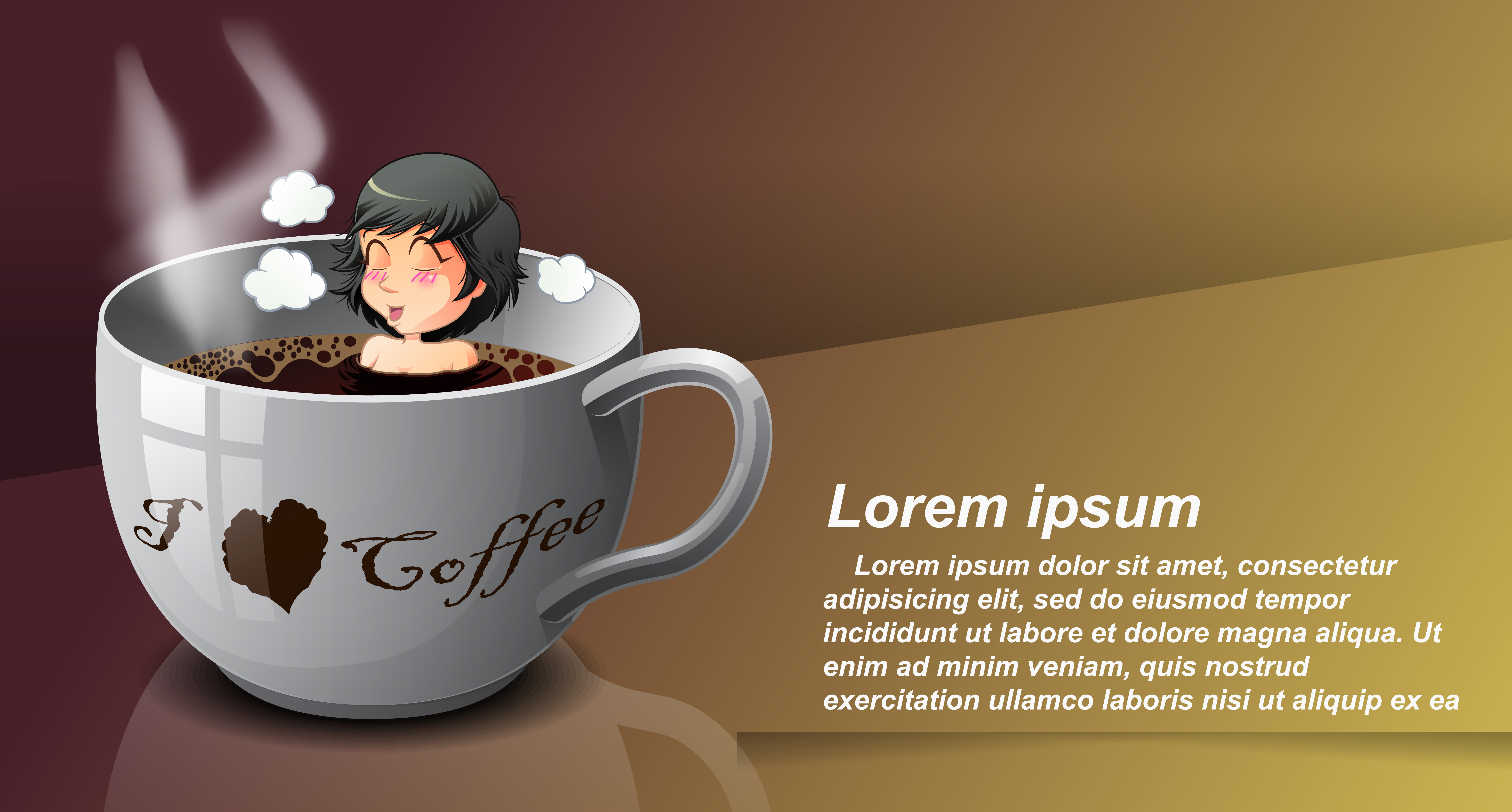 Coffee lover in cartoon style. 629620 Download Free