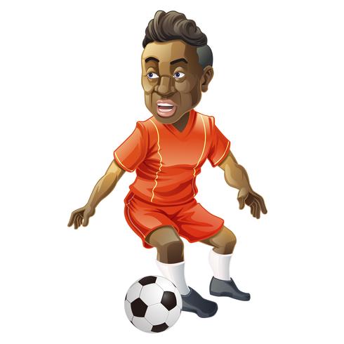 Football player in cartoon style. vector