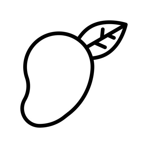 Mango Vector Tropical Related Line Style Icon Download Free