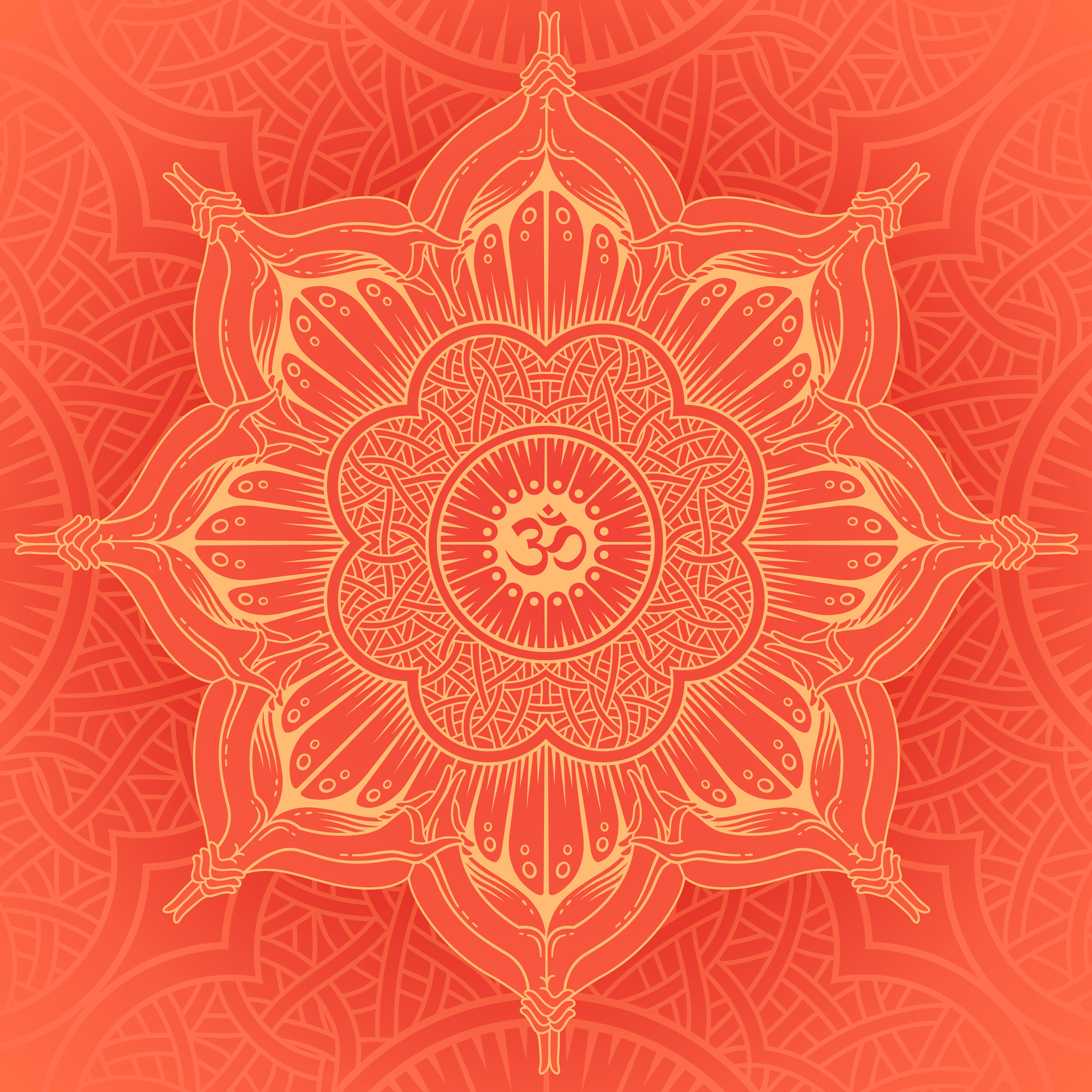 Download Vector background round Yoga mandala. - Download Free Vectors, Clipart Graphics & Vector Art