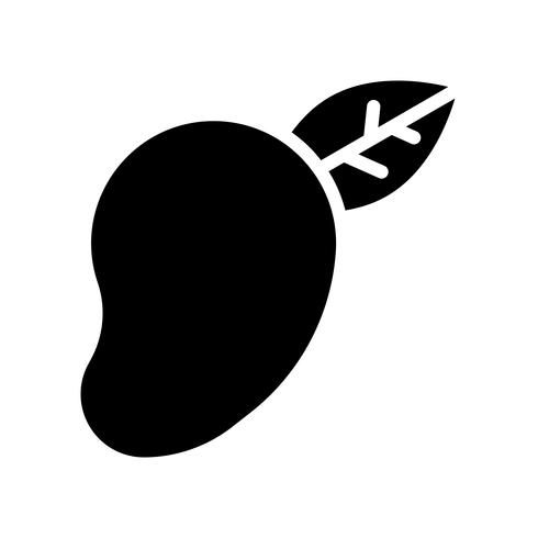 Vector de mango, icono de estilo sólido relacionado tropical