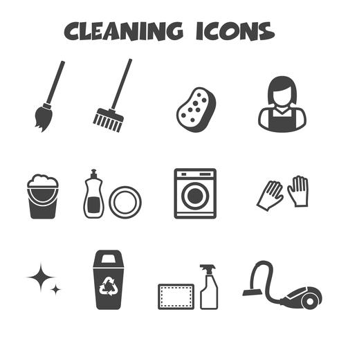 cleaning icons symbol vector