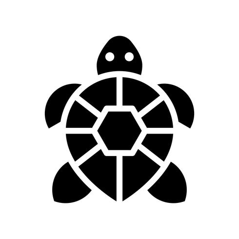 Turtle vector, tropical related solid style icon vector