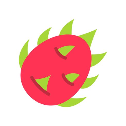 Dragon fruit vector, tropical related flat style icon vector