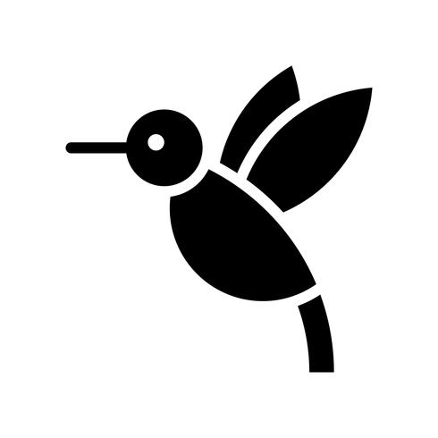 Vector de colibrí, icono de estilo sólido relacionado tropical
