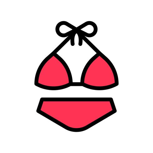 Swimsuit vector, tropical related filled style icon vector