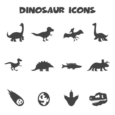 símbolo de los iconos de dinosaurios vector