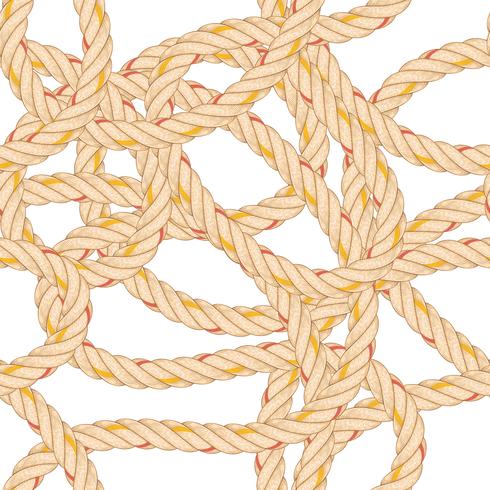 Seamless pattern with rope bending. vector