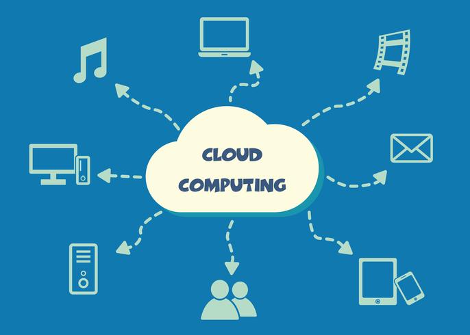 cloud computing symbol vector