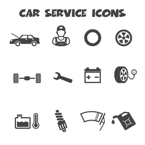 iconos de servicio de coche vector