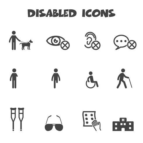 disabled icons symbol vector