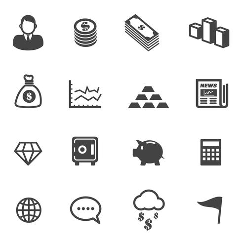 business and finance icons vector