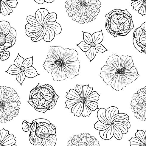 Vector seamless floral pattern