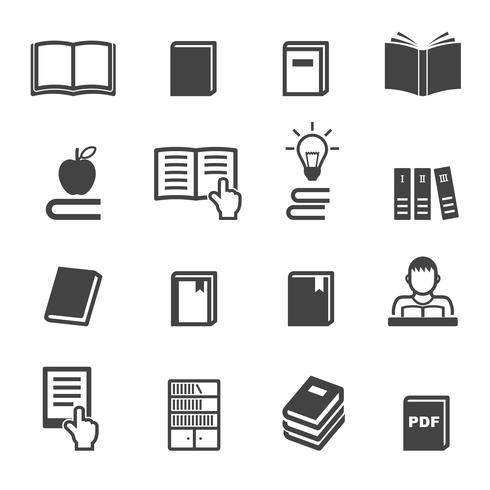 book icons symbol vector