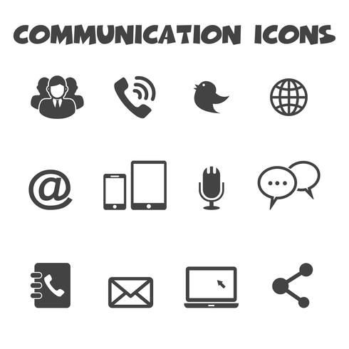 símbolo de los iconos de comunicación vector