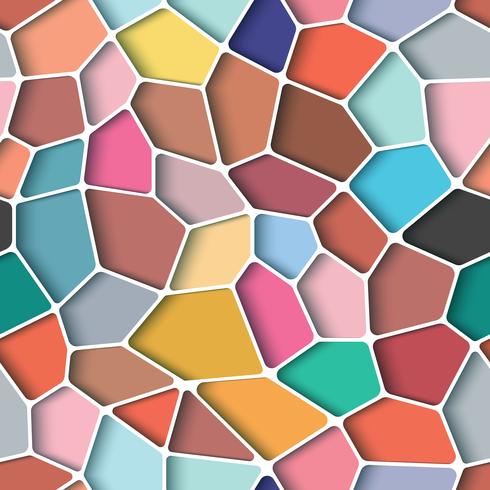 Pentagon polygon colourful design with seamless background. vector