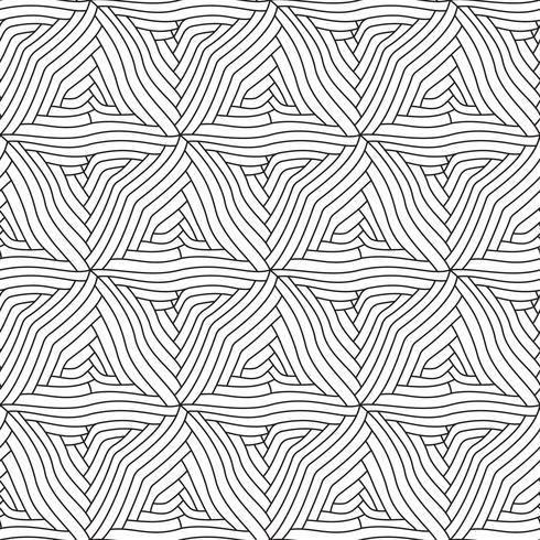 Vector black and white decorative elements seamless pattern.