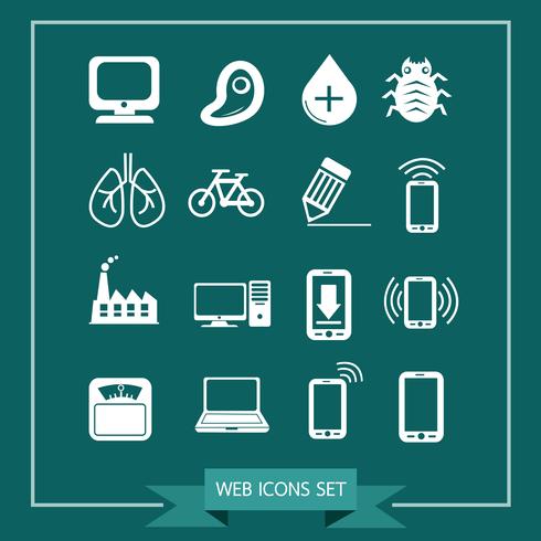 Conjunto de iconos web para web y comunicación. vector