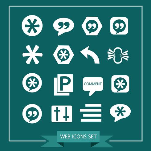 Set of web icons for website and communication vector