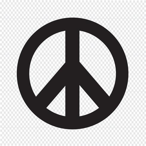 Hippie Peace Symbol icon illustration vector