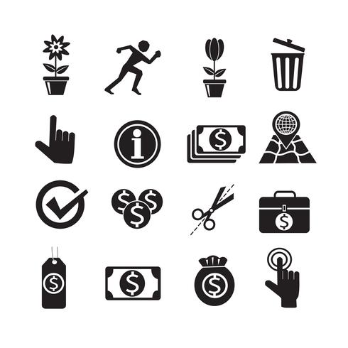 Set of web icons for website and communication vector