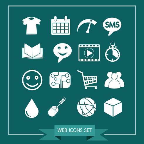 Conjunto de iconos web para web y comunicación. vector