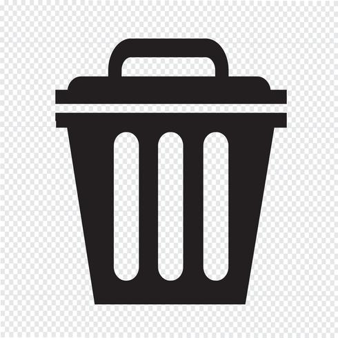 Trash can icon symbol Illustration 630479 Vector Art at Vecteezy