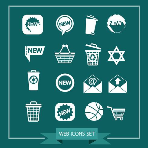 Conjunto de iconos web para web y comunicación. vector