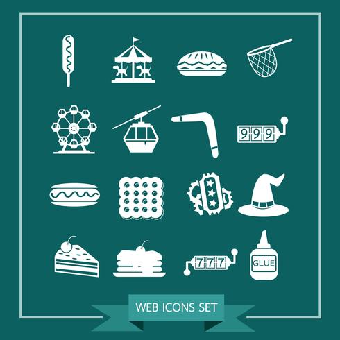 Set of web icons for website and communication vector