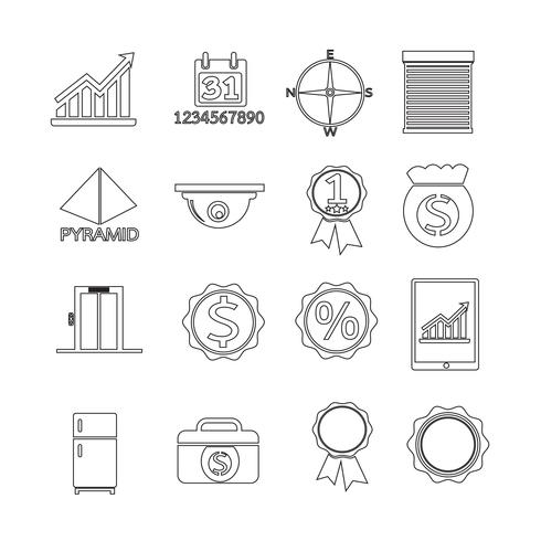 Set of web icons for website and communication vector