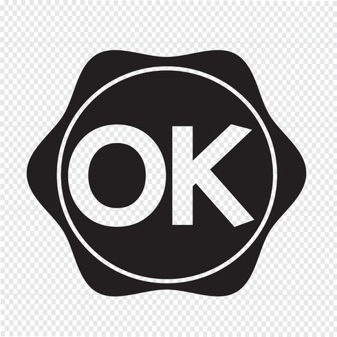 OK button  symbol sign vector