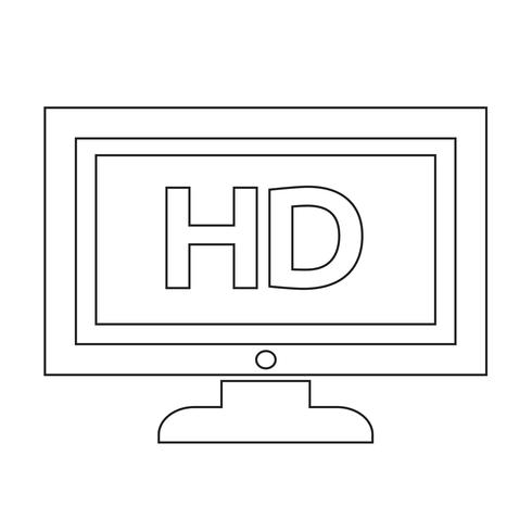 HD tv icono diseño ilustración vector