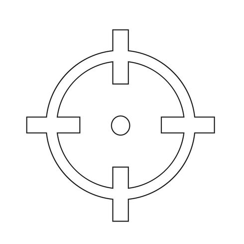 Icono de signo de destino ilustración vector