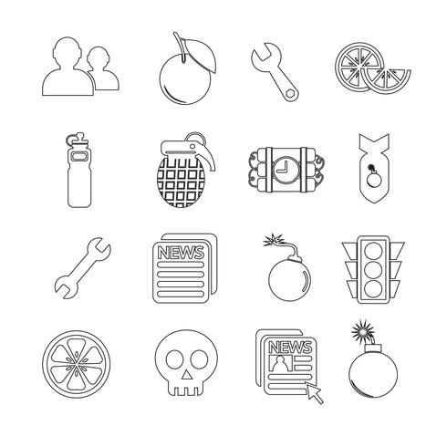 Conjunto de iconos web para web y comunicación. vector