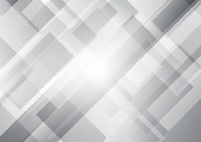 Abstract white and gray squares shape geometric overlapping background. vector