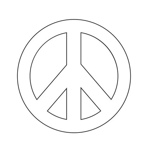 Hippie Peace Symbol icon illustration vector